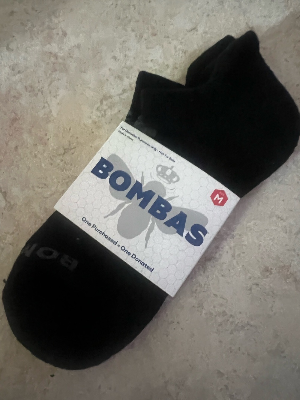 Bombas Black Women’s Medium Ankle Socks, new in package